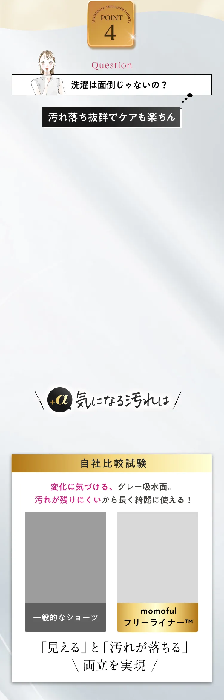 汚れ落ち抜群でケアも楽ちん